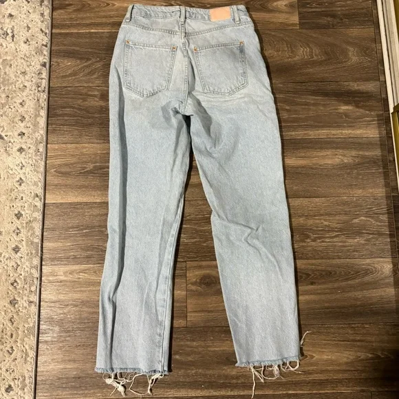 Zara Z1975 HIGH-RISE STRAIGHT JEANS light wash - Picture 13 of 14